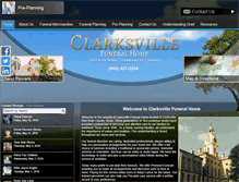 Tablet Screenshot of clarksvillefuneralhome.com